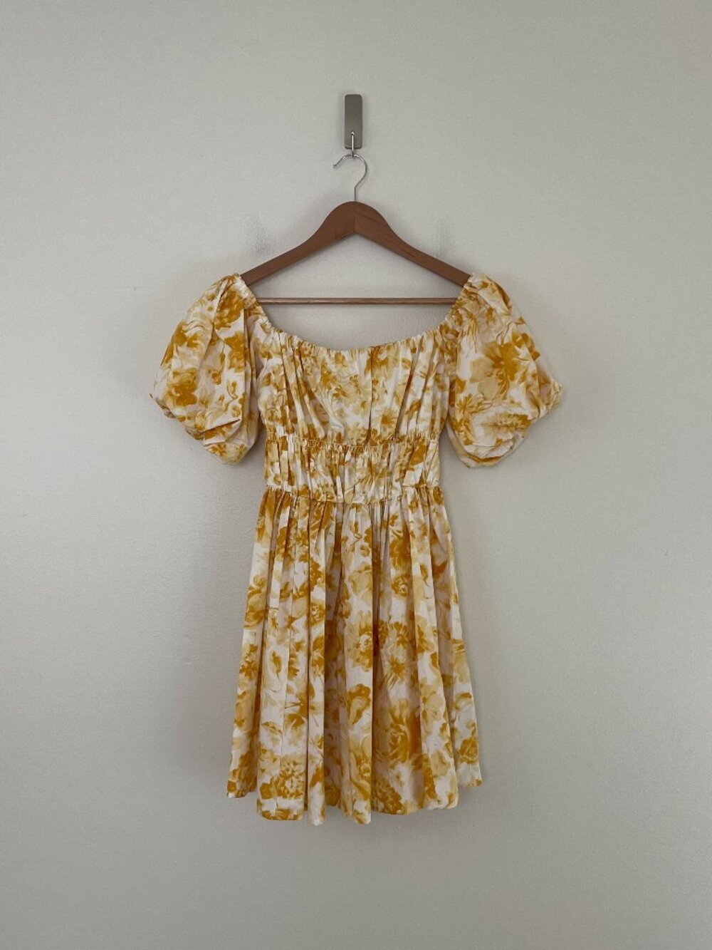 Abercrombie & Fitch Off The Shoulder Floral Puff Sleeve Dress Size Small